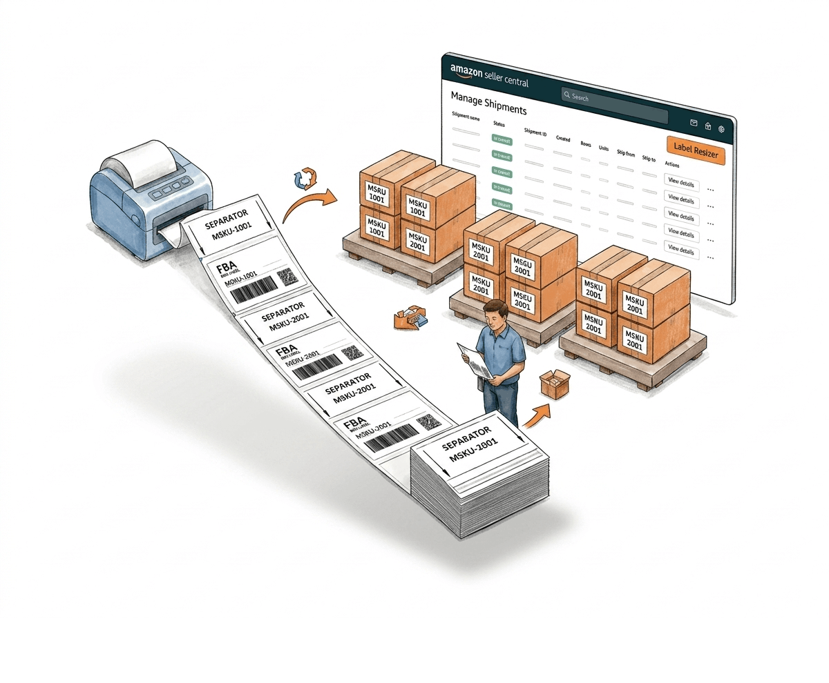 Better warehouse flow with box label separators for LTL and SPD shipments