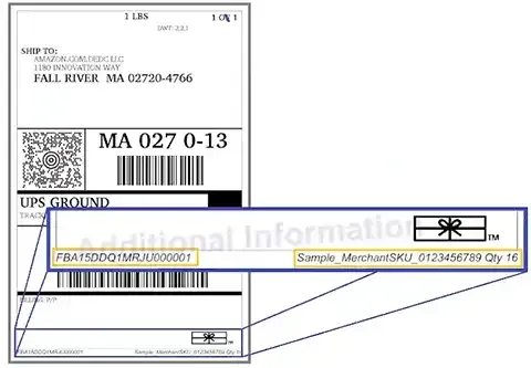 FBA Box ID on shipping labels