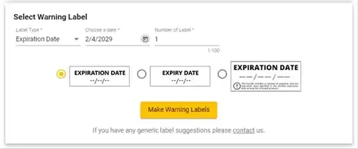 Amazon expiration date label example