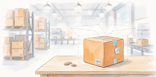 Cardboard product packaging and shipping labels for Amazon FBA