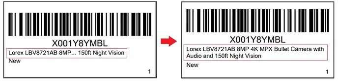 Print complete product title on FBA label