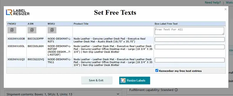 Custom text popup