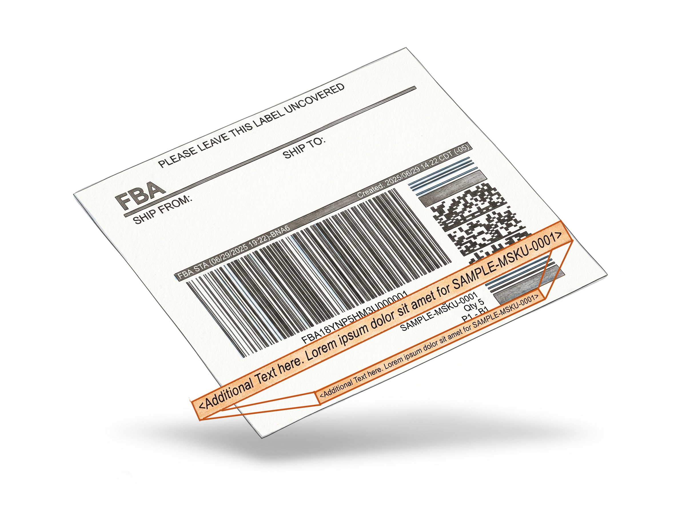Amazon Single SKU Box Add Custom Text