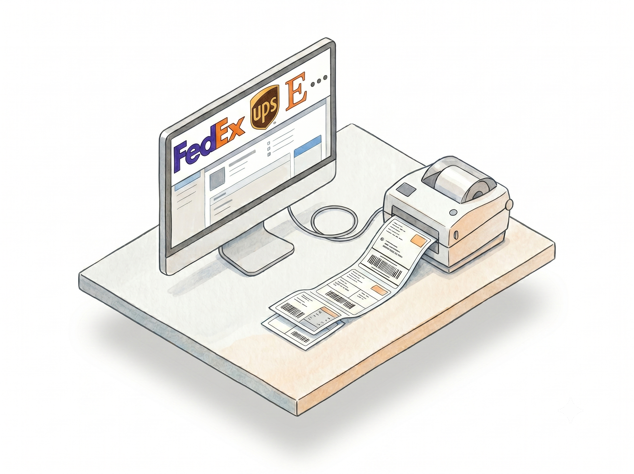 Label Resizer resizing shipping labels from Etsy, FedEx and UPS inside the browser