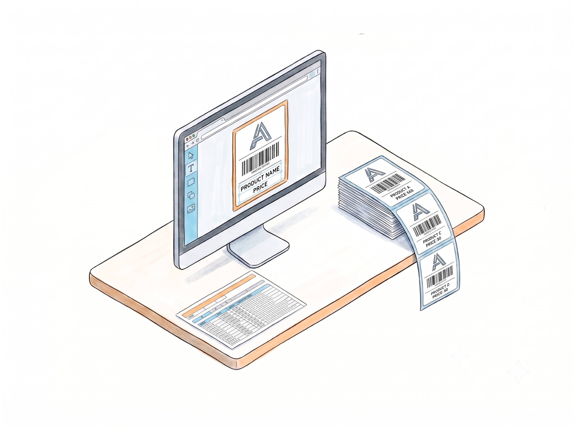 Custom label designs and API integration for e-commerce