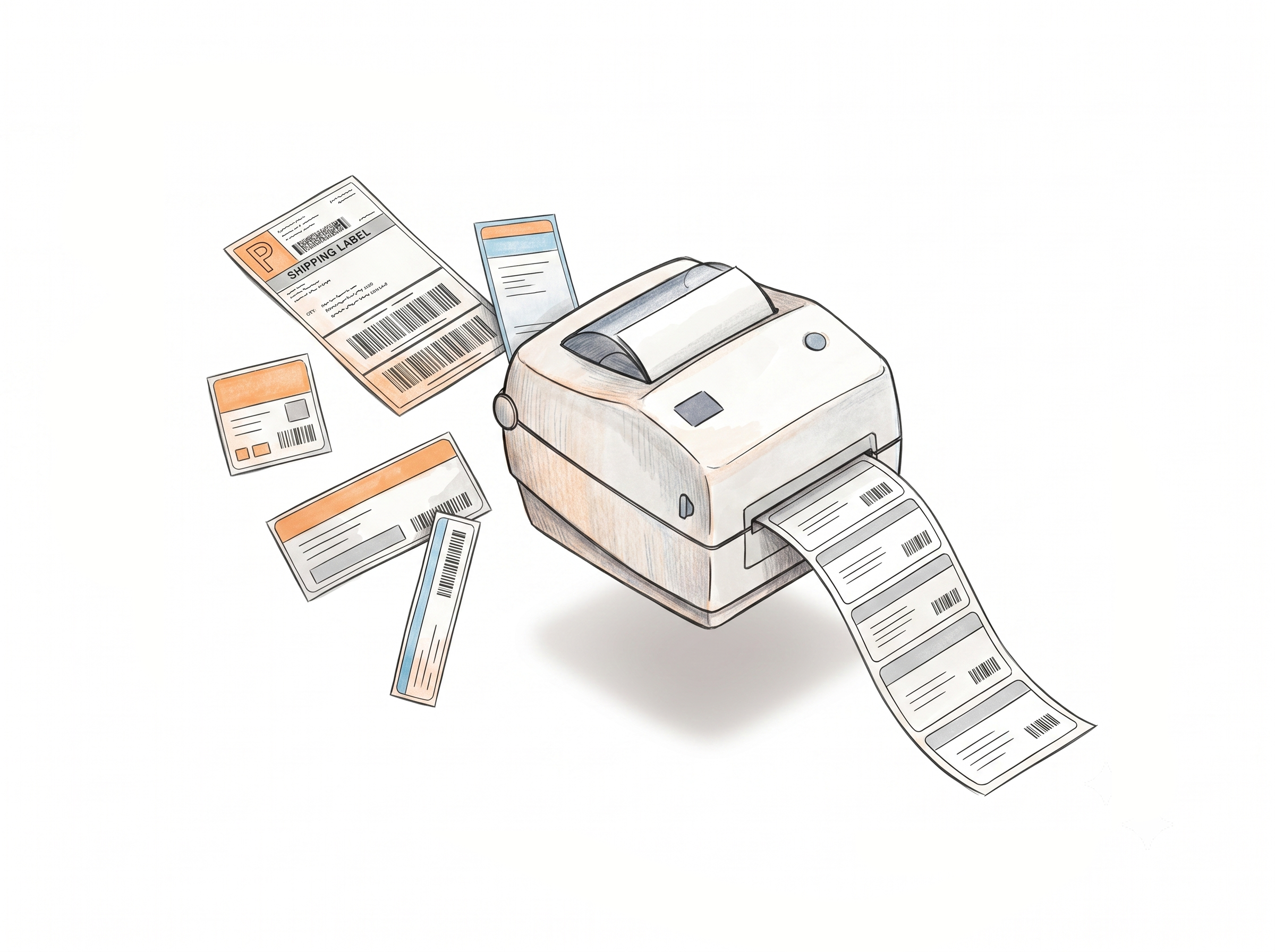 Label resizing from multiple e-commerce platforms