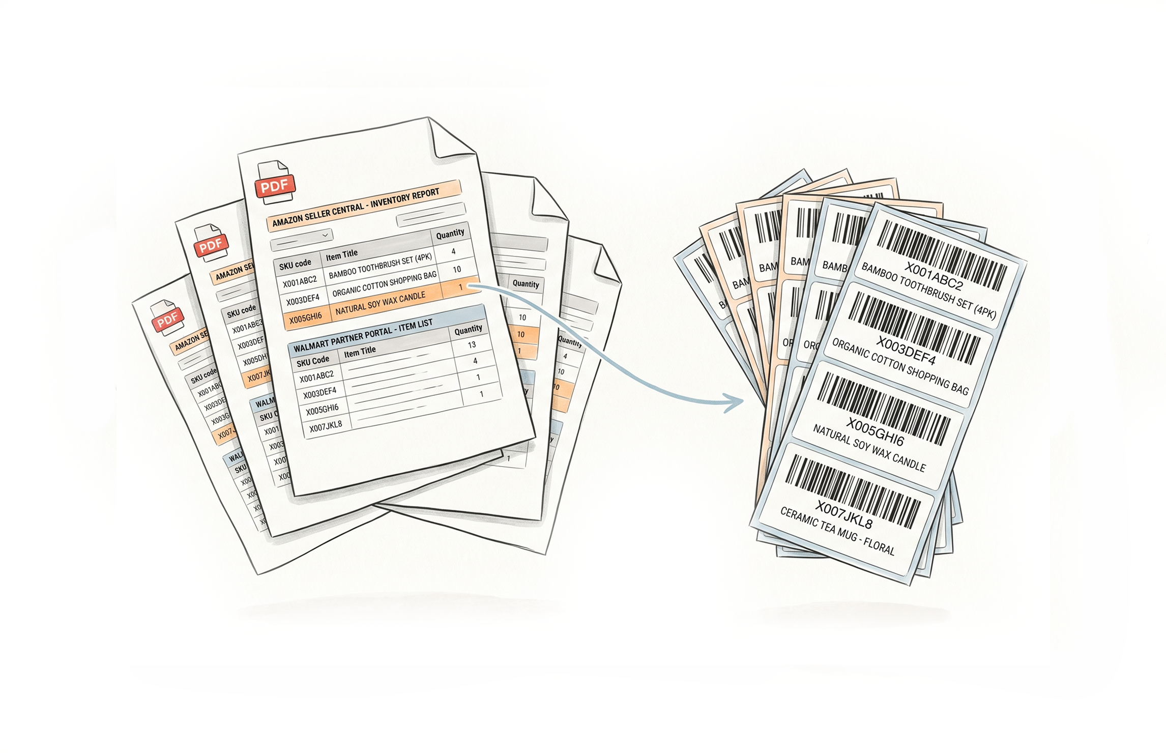 Label Resizer web uploader accepting a label PDF from Amazon Seller Central
