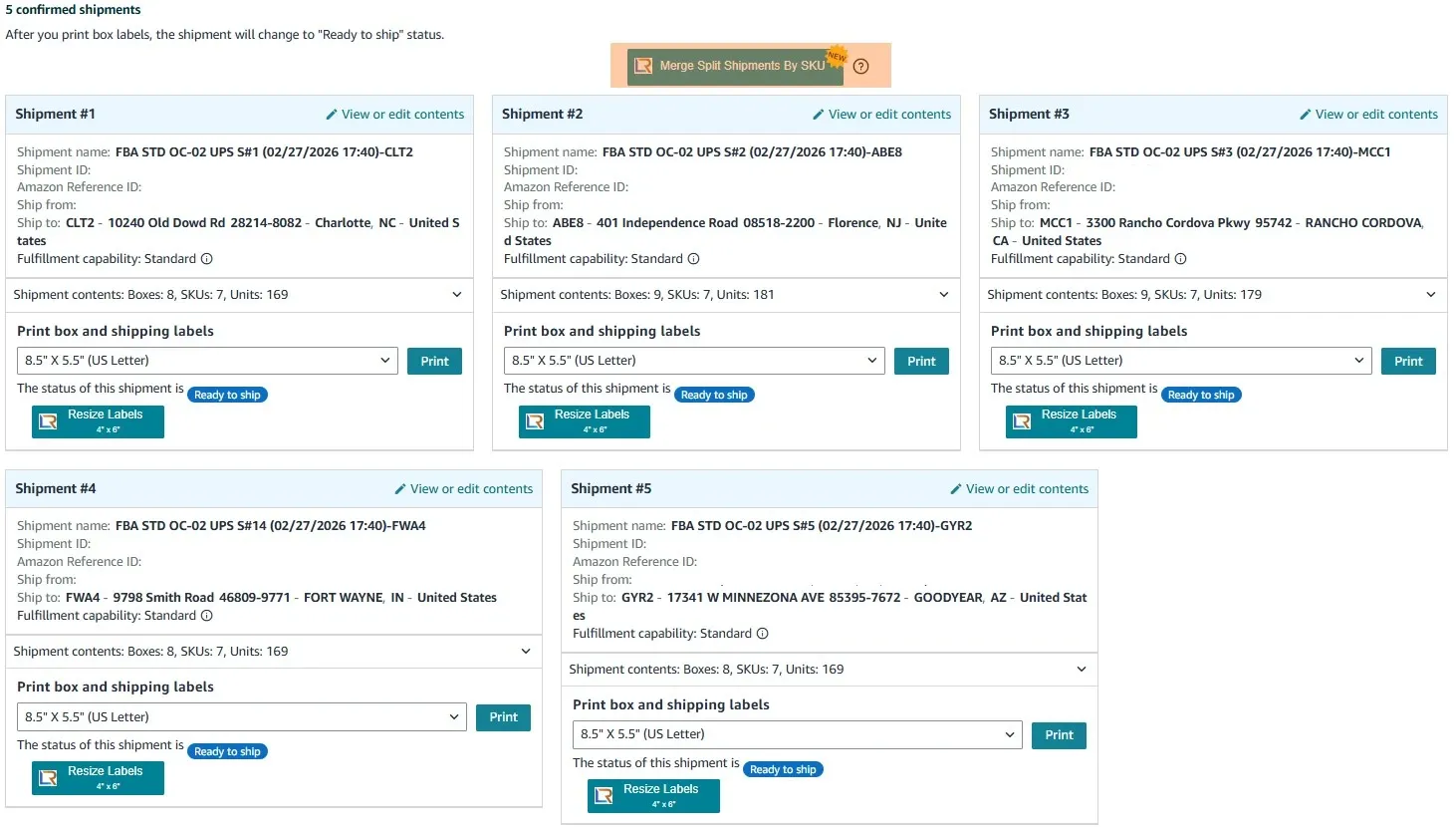 SKU-Based Merge button in extension