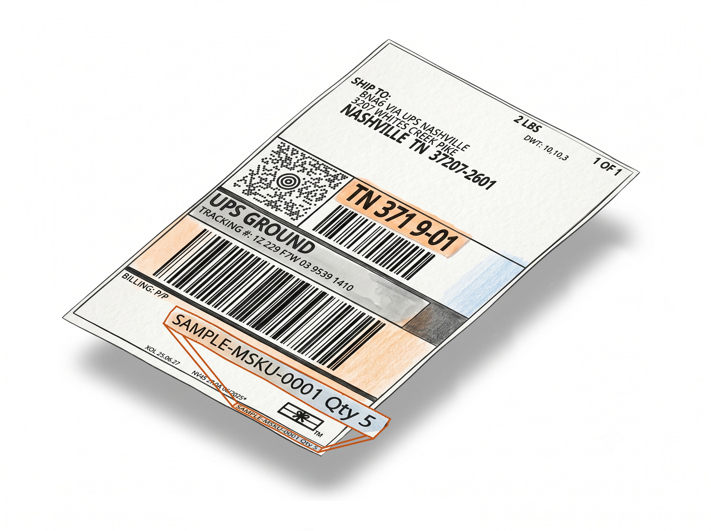 Add SKU and Quantity to FBA Shipment Label