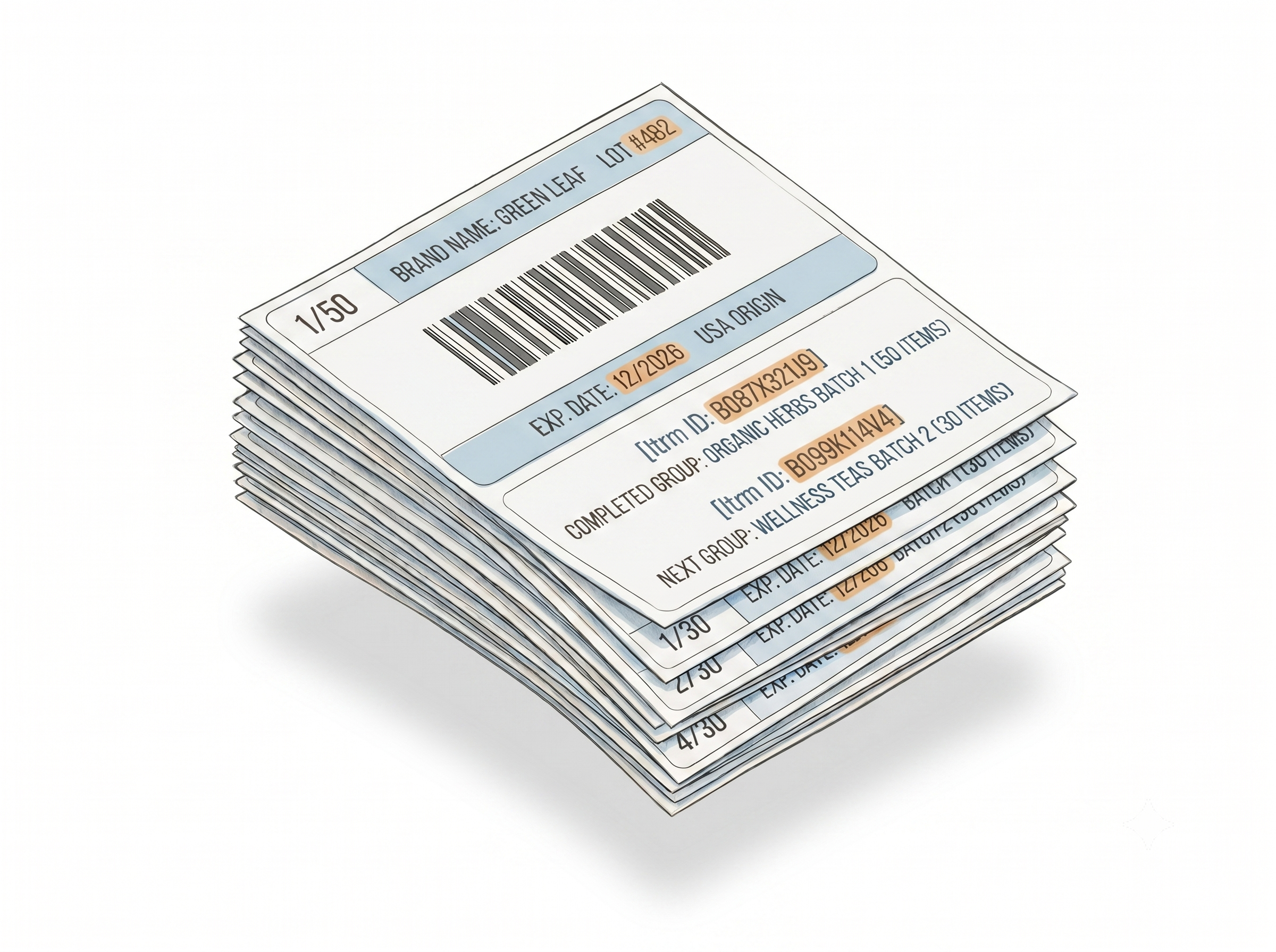 Custom Walmart WFS label design with Smart Fields