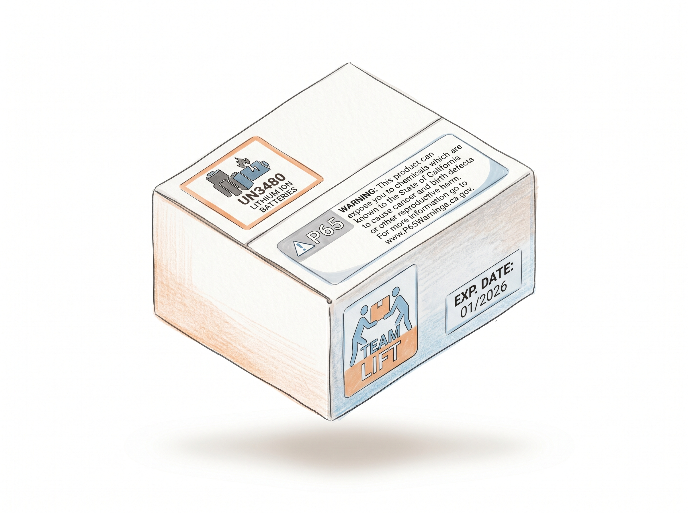 warning label in box